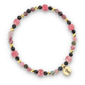Silver Bracelet -30% tourmaline, angelite, hematite