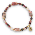 Silver Bracelet -30% Pander Tourmaline, Tourmaline, Rhodonite, Hematite