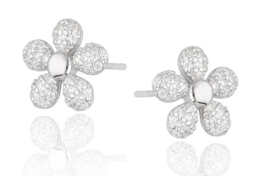 Silber Ohrringe Blume