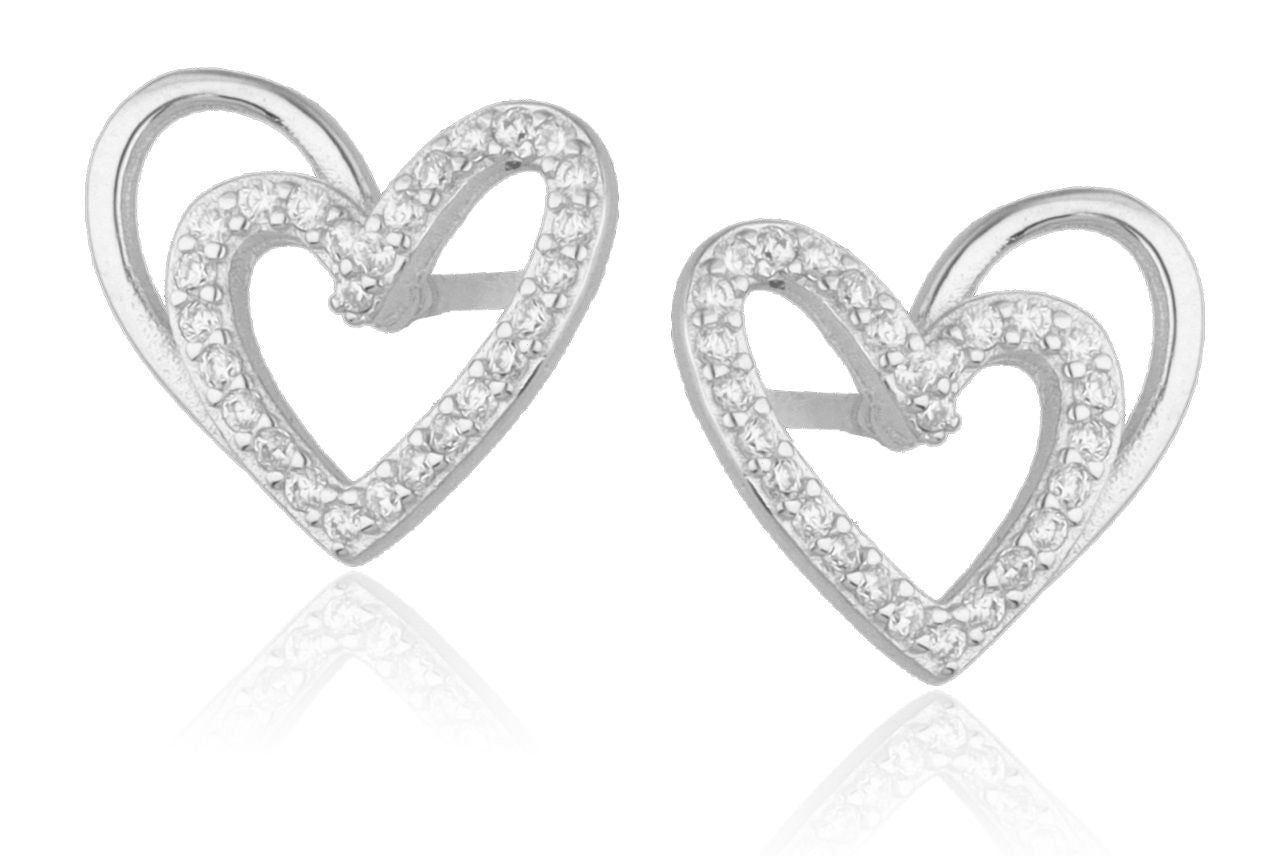 Silver Earrings Heart 10.3M