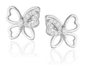 Silberohrringe Schmetterling 10,8M