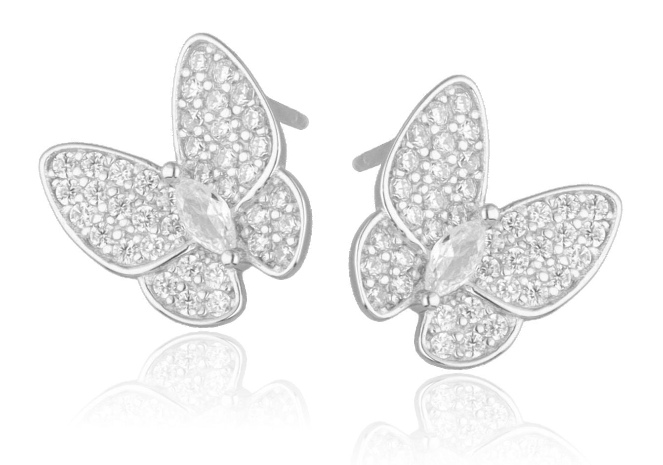 Silberohrringe Schmetterling 10,5M
