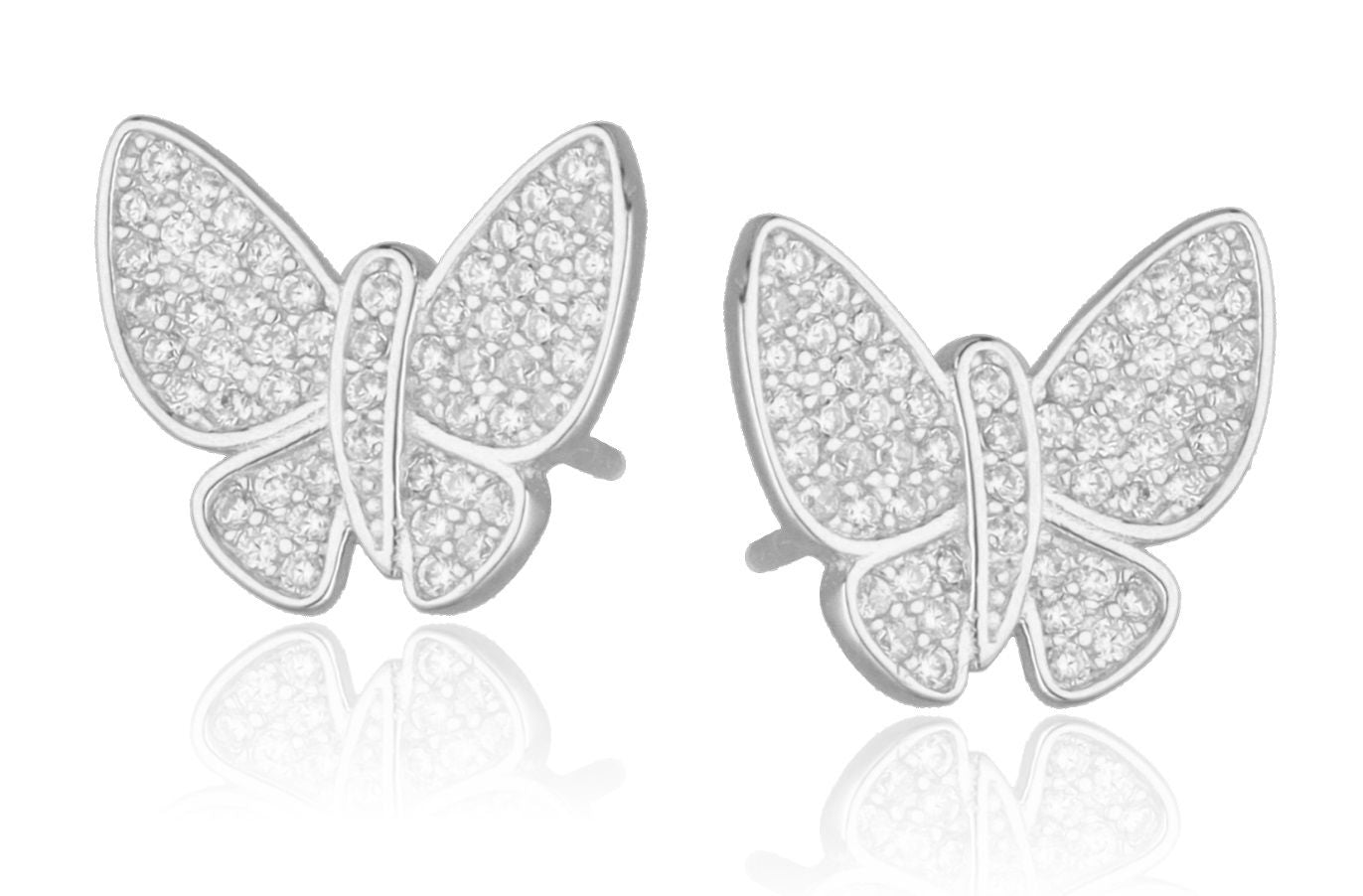 Silberohrringe Schmetterling 14,3M