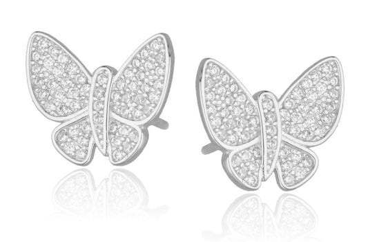 Silver Earrings Butterfly 14.3M