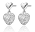 Silver Earrings Heart 12M