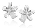 Silberohrringe Blume 14M