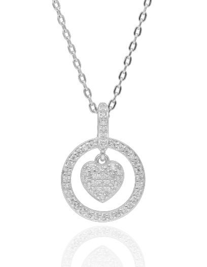 Silver Necklace Heart 12.8M