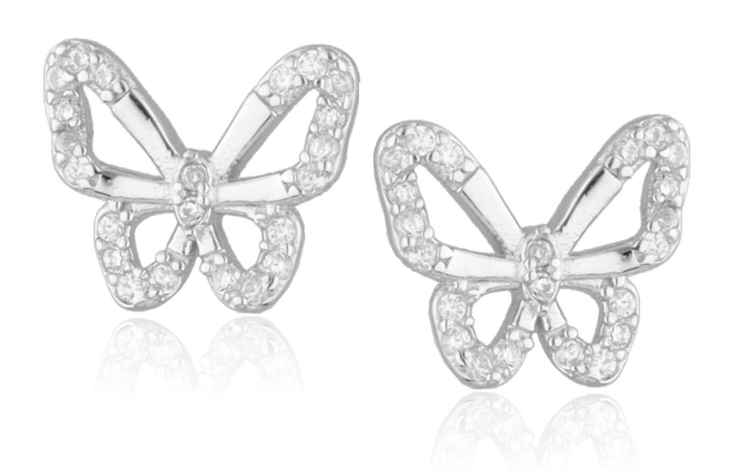 Silver Earrings Butterfly 10M
