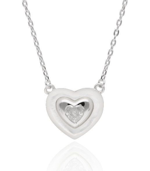 Silver Necklace Heart Shell 43+3 12.6M
