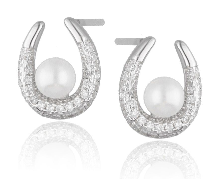 Silver Earrings Pearl 10.3 M