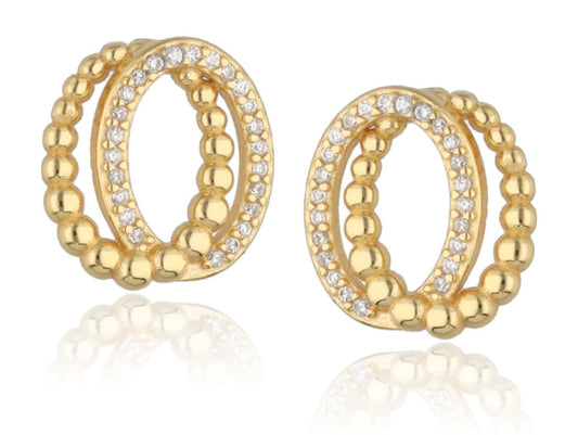 Silver Earrings Gold Plated 12M