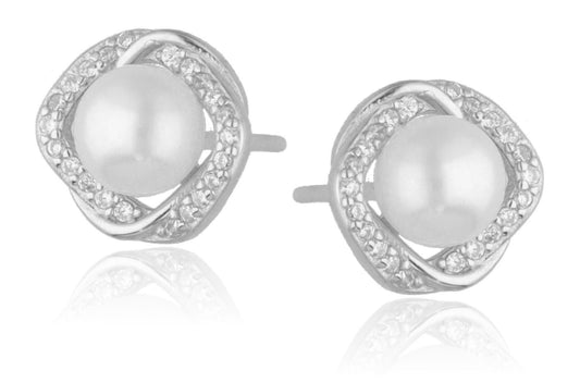 Silber Ohrringe Perle 13M