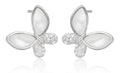 Silver Earrings shell butterfly 14.6m