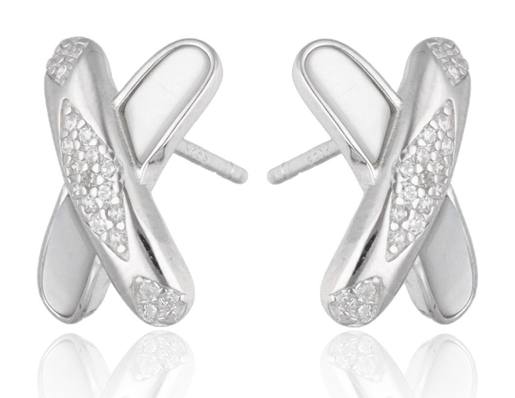 Silver Earrings 13m shell