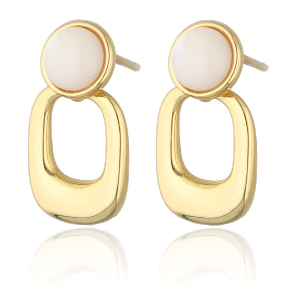 Silver Earrings shell gold plated 19.8m