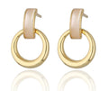 Silver Earrings shell gold plated 18m