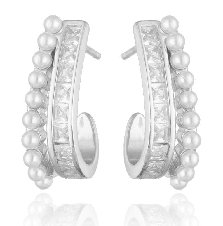 Silberohrringe Perle 16,2 mm