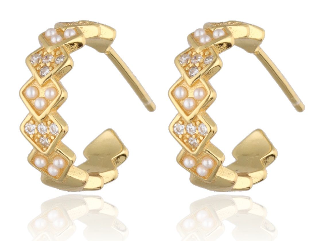 Silver Earrings gold plated 21.3m