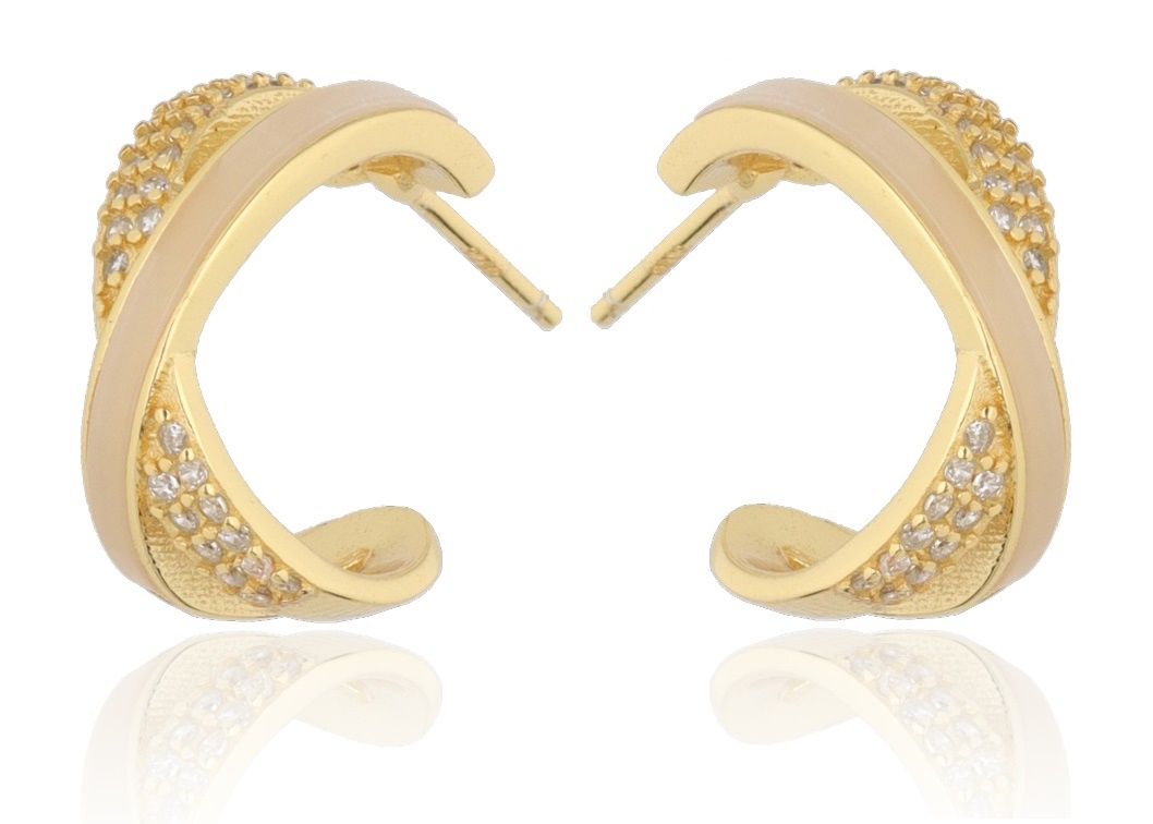 Silver Earrings shell gold plated 15.7m