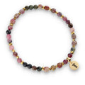 Silver Bracelet -30% tourmaline, hematite
