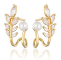 Silver Earrings pearl gold plated 16.3m