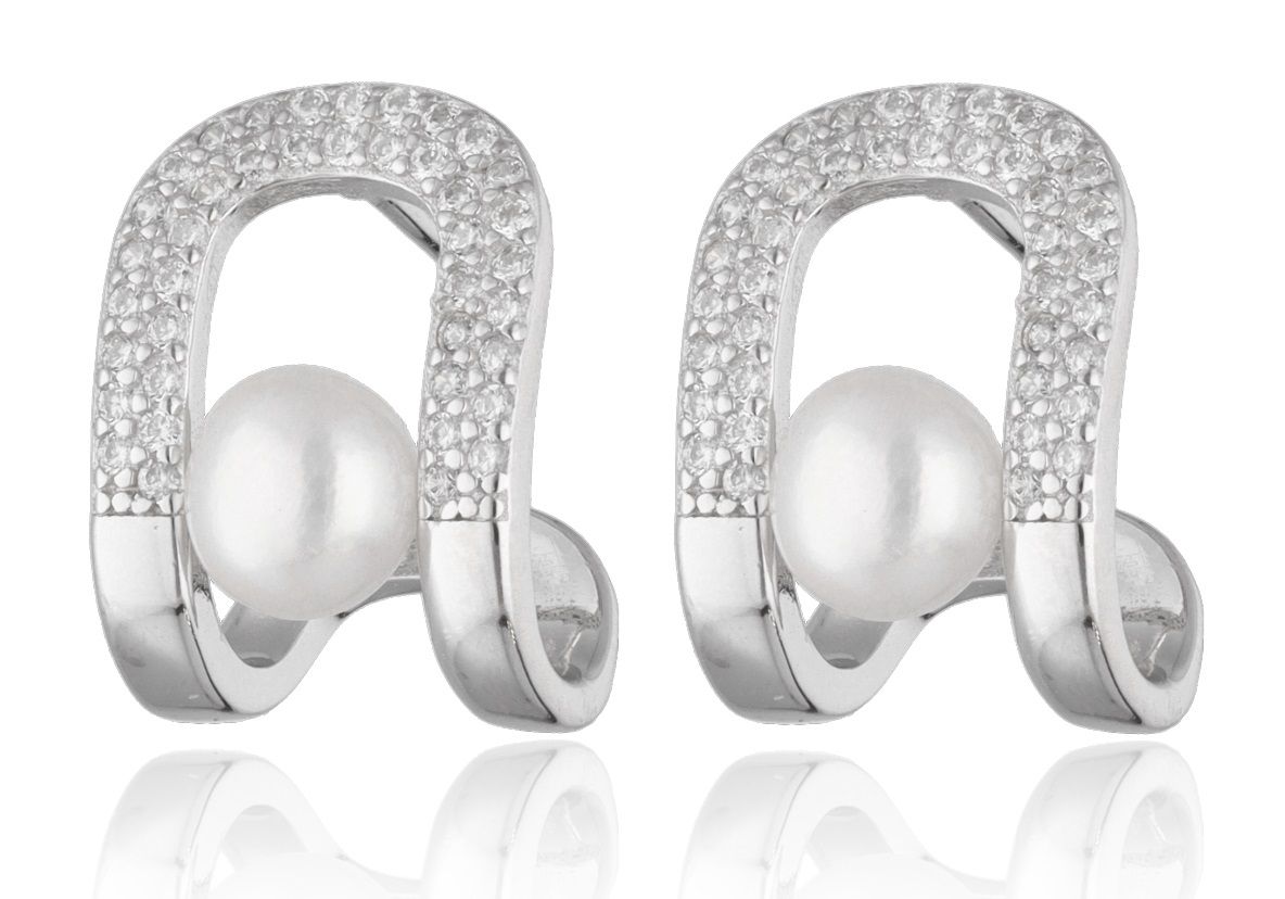 Silver Earrings pearl 15.5m