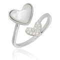 Silver Ring (US sizes: #6 #6.5 #7 #7.5 #8 #8.5) heart shell