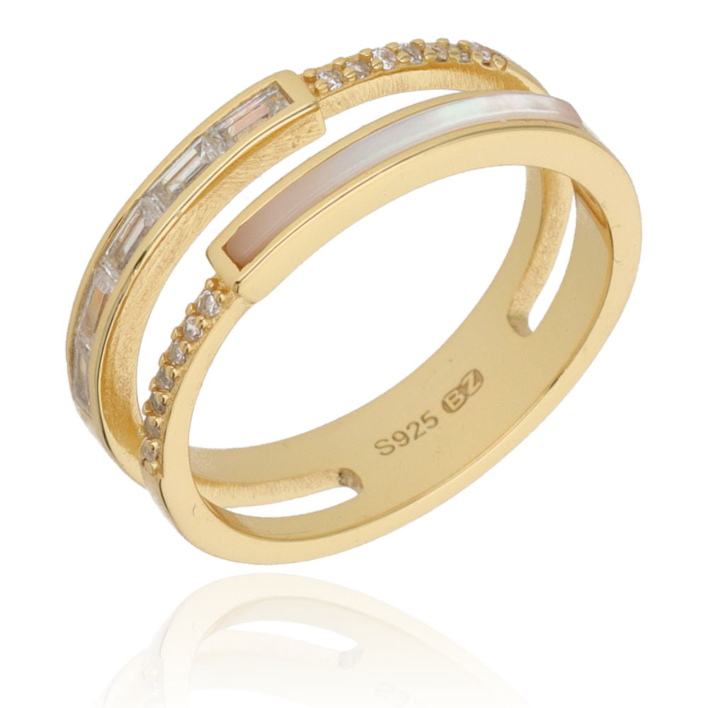 Silver Ring shell gold plated US size: #6; #6.5; #7; #7.5; #8 #8.5 6m