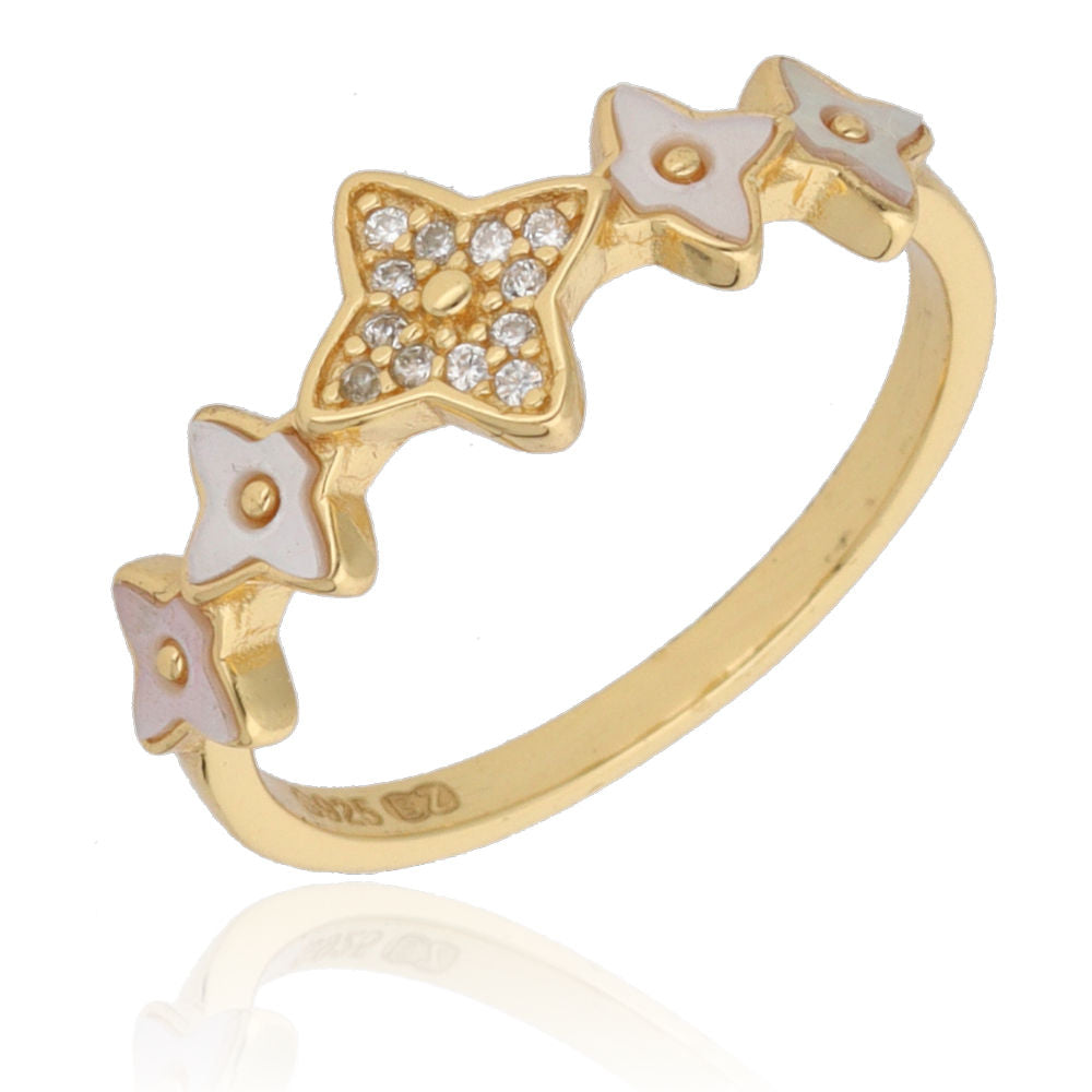 Silver Ring shell gold plated US size: #6; #6.5; #7; #7.5; #8 #8.5