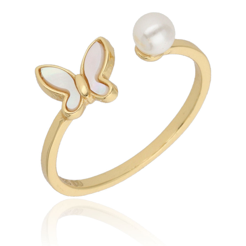 Silver Ring shell gold plated US size: #6; #6.5; #7; #7.5; #8 #8.5 8m