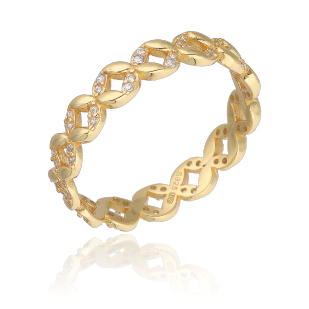 Silver Ring 4.5m gold plated US size: #6; #6.5; #7; #7.5; #8 #8.5