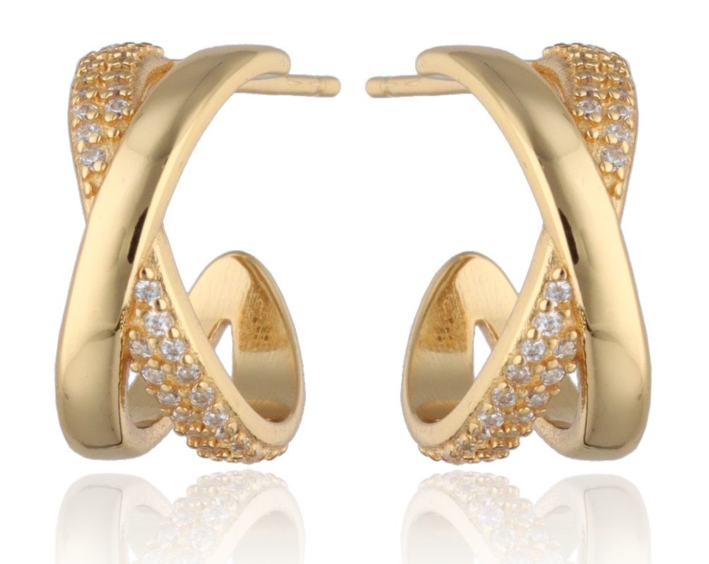 Silver Earrings gold plated 16.3m