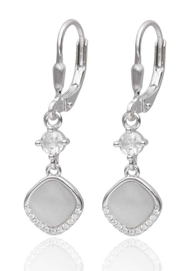 Silver Earrings English long 8.7m