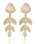 Silver Earrings Floral with a Pearl 31.2m | Gold Plated