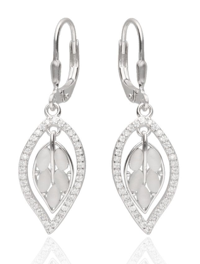 Silver Earrings English long 19.3m