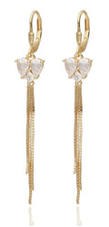 Silver Earrings gold plated English long 8.5+40m
