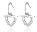 Silver Earrings heart 14+13.4m