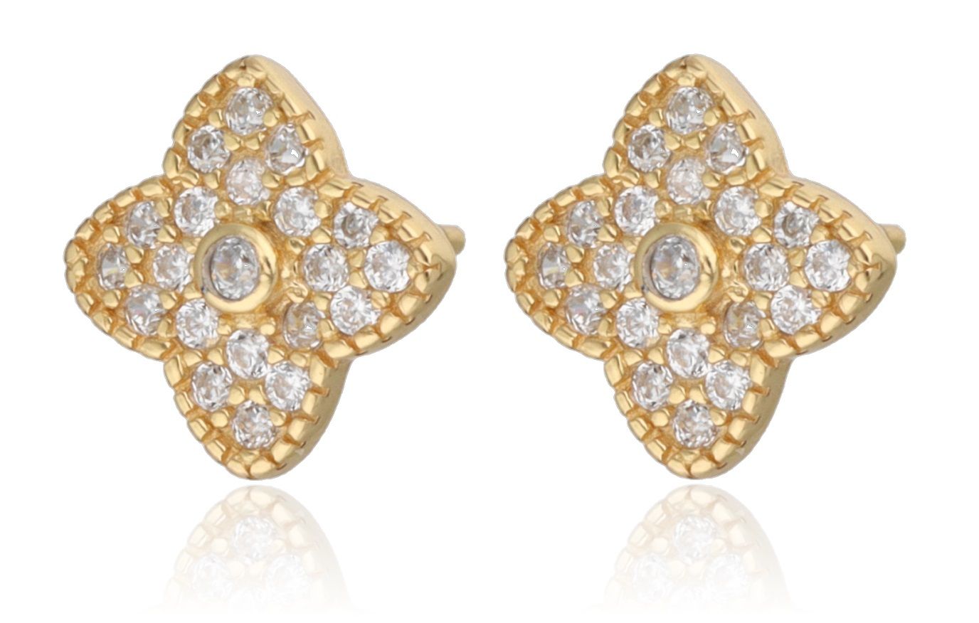 Silver Earrings gold plated 10.4m