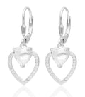 Silver Earrings English heart long 14.3m