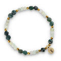 Silver Bracelet -30% agate, aquamarine, hematite