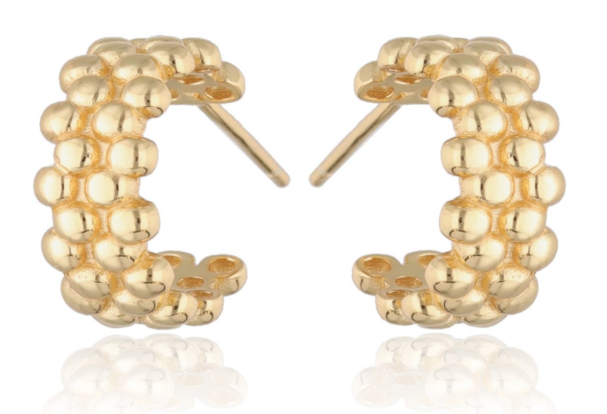 Silver Earrings gold plated 13.7m