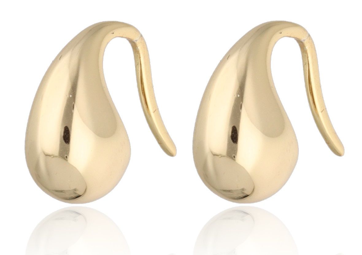 Silver Earrings drop gold plated 13m