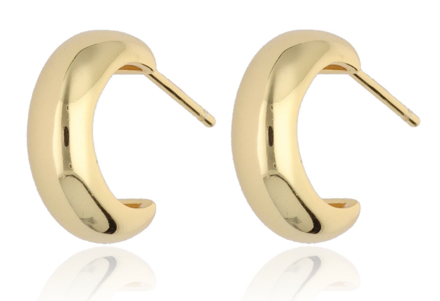 Silver Earrings gold plated 14m
