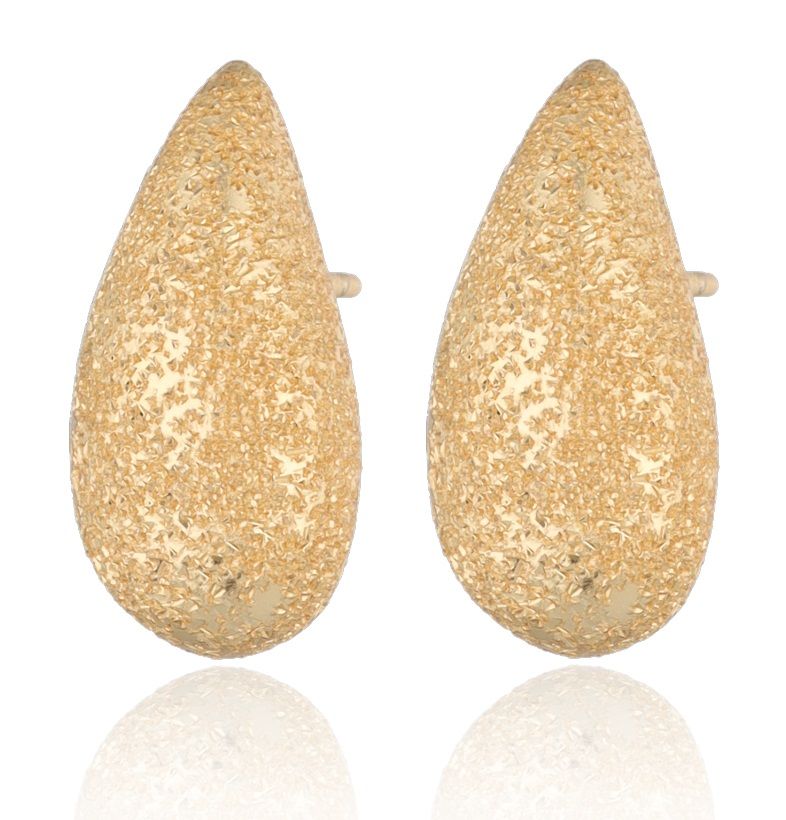 Silver Earrings drop gold plated 17.8m