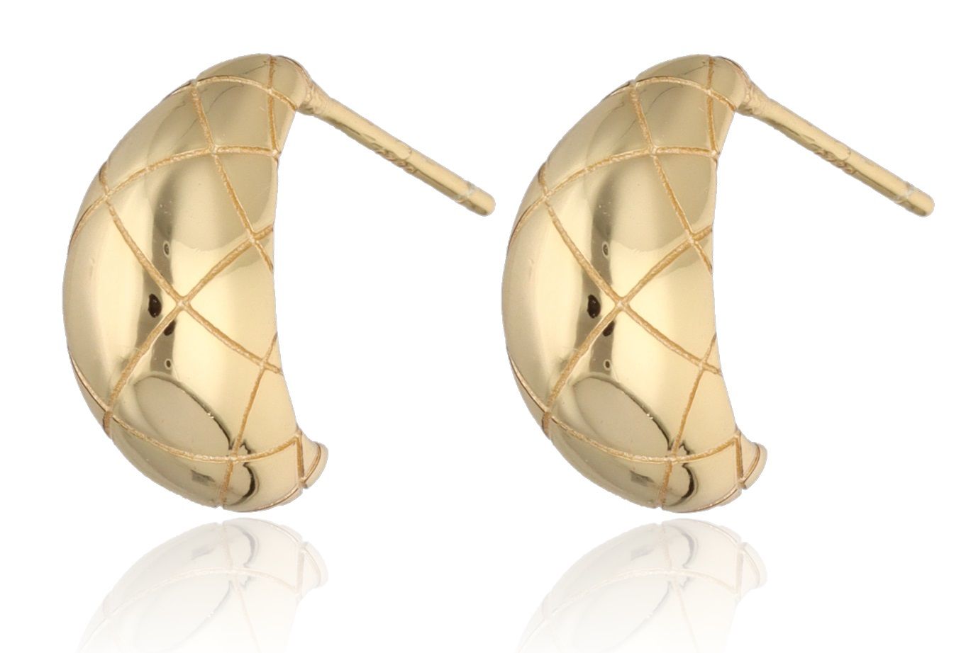 Silver Earrings drop gold plated 14.7m
