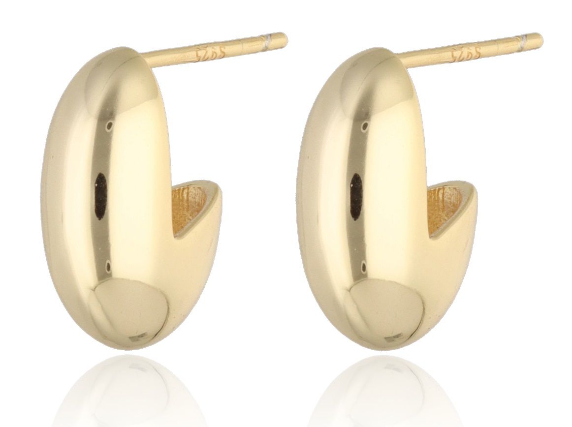 Silver Earrings gold plated 14m