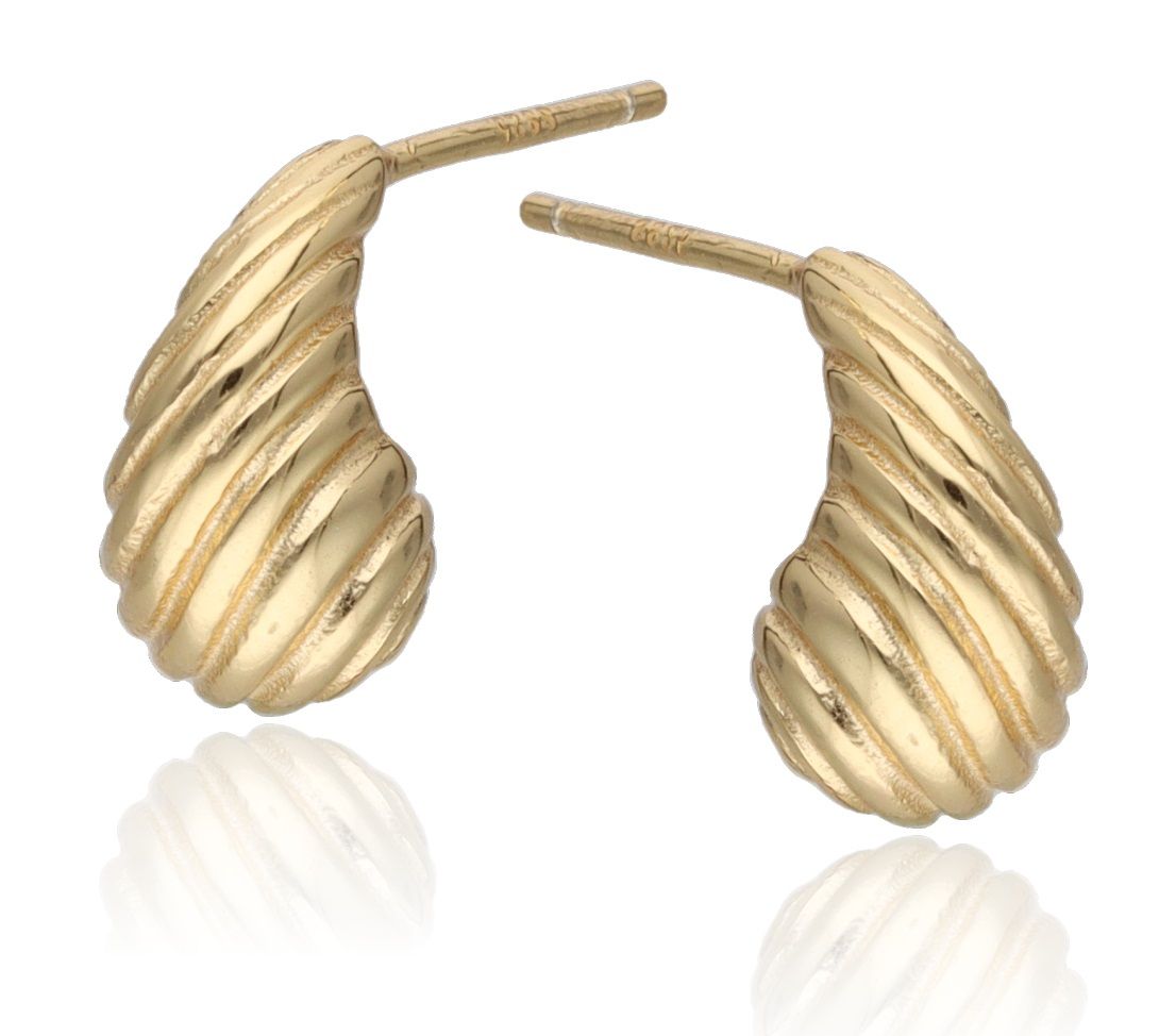 Silver Earrings drop gold plated 12.8m