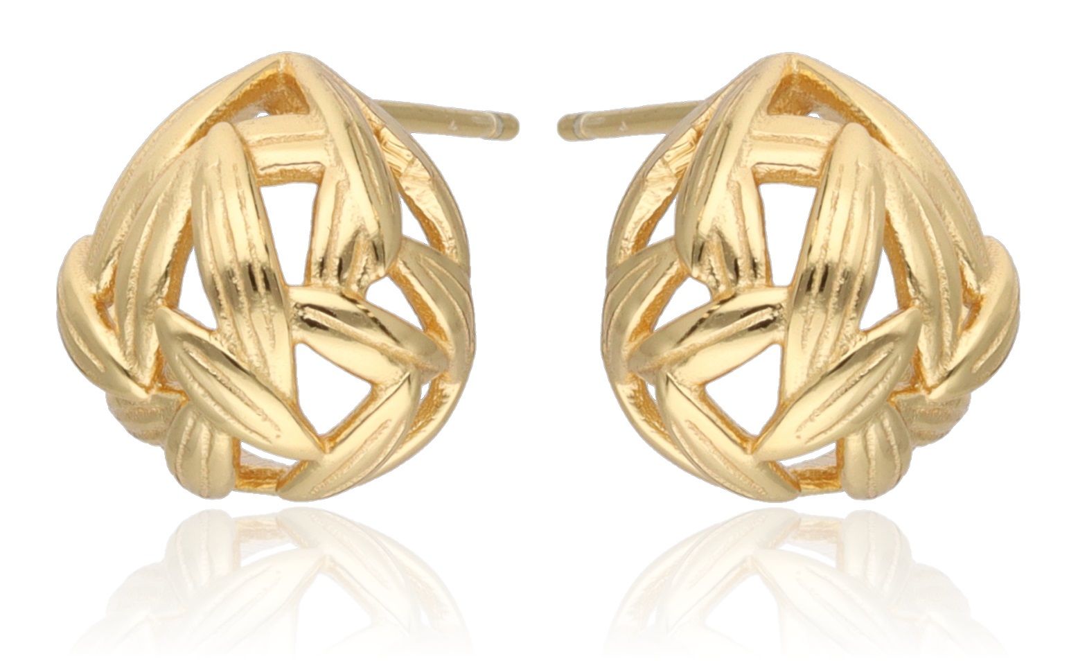 Silver Earrings gold plated 12.8m