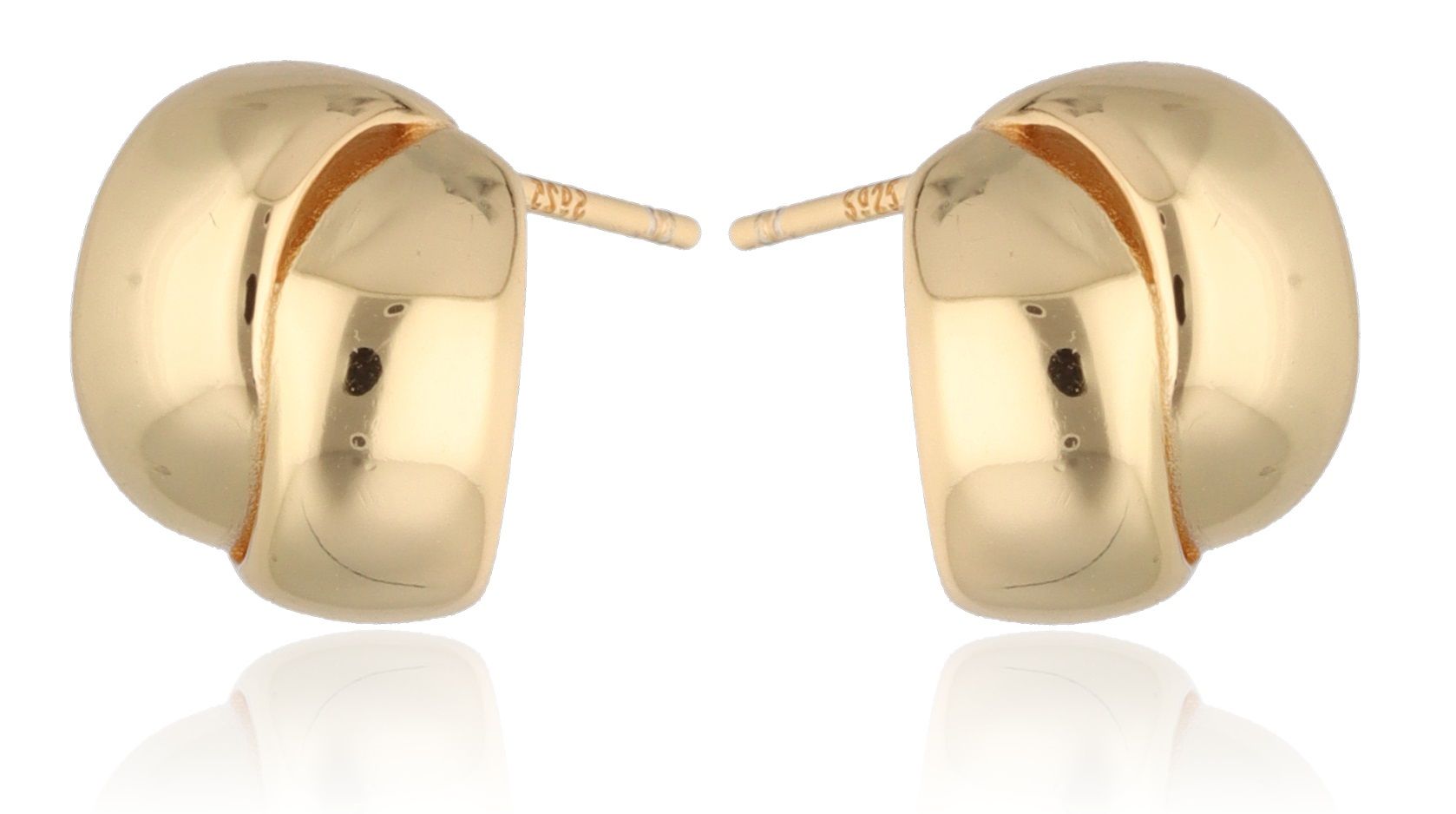 Silver Earrings gold plated 12m