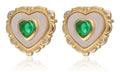 Silver Earrings heart shell gold plated 10m
